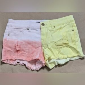 NWOT Tie Dye Distressed Jean Shorts, Size 5